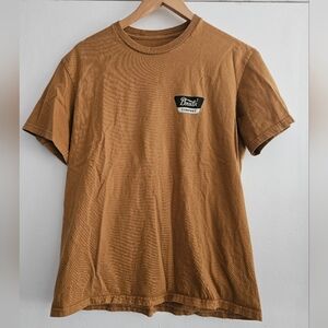 Brixton Men's Tan T-shirt Size Medium
